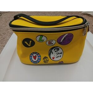 Izak New York‎ Cosmetic Bag Yellow 'Speak Love' NYC